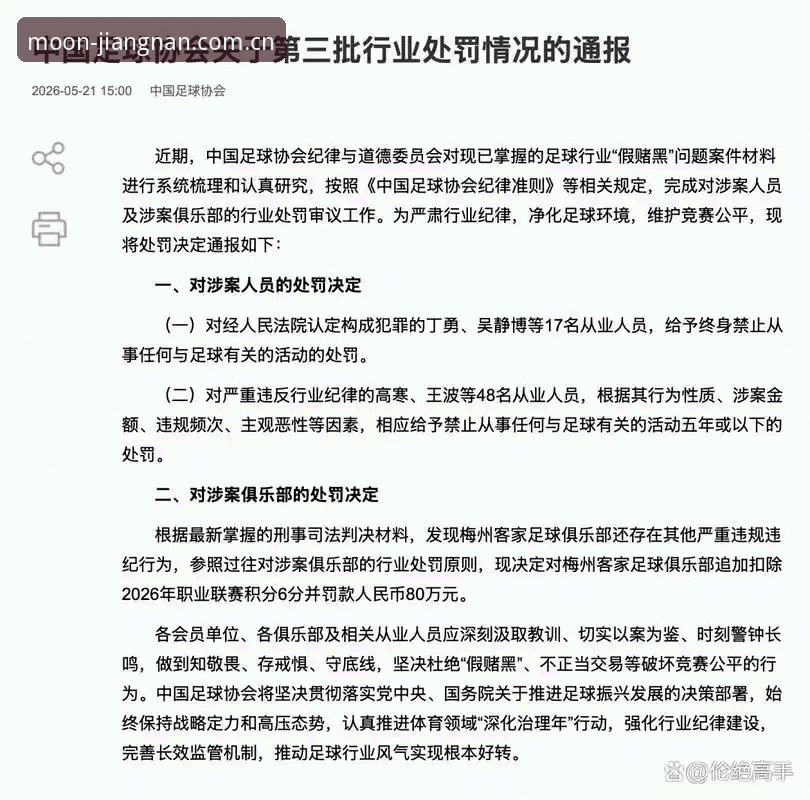 足协第三批禁足名单详解：65人处罚背后的行业整顿信号